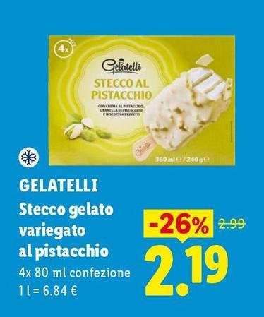 Gelatelli - Stecco Gelato Variegato Al Pistacchio