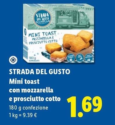 Strada Del Gusto - Mini Toast Con Mozzarella E Prosciutto Cotto