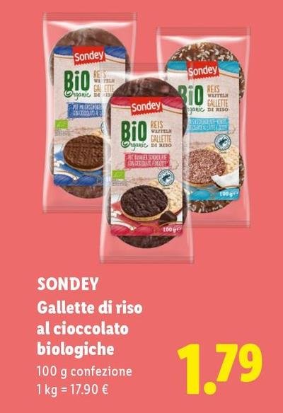 Sondey - Gallette Di Riso Al Cioccolato Biologiche