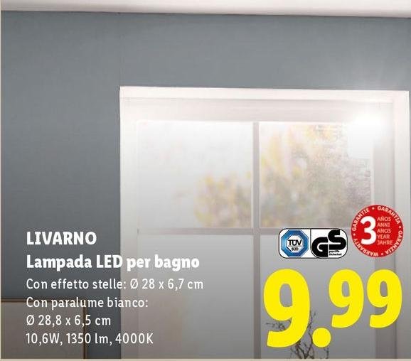 Livarno - Lampada Led Per Bagno