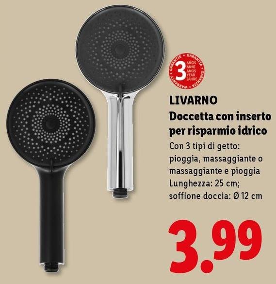 Livarno - Doccetta Con Inserto Per Risparmio Idrico