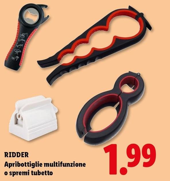 Ridder - Apribottiglie Multifunzione O Spremi Tubetto