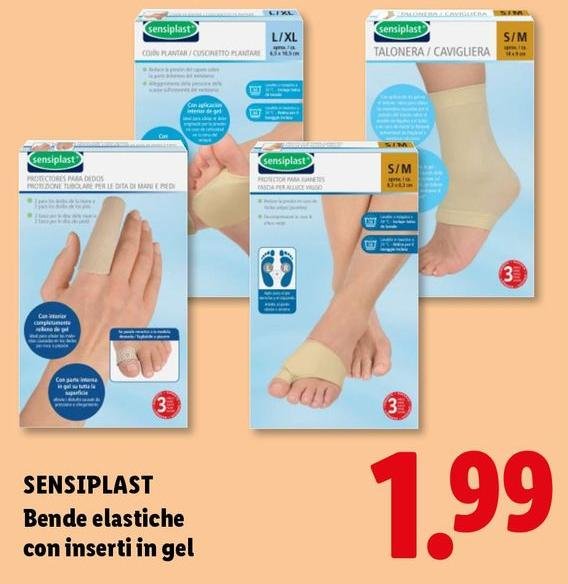 Sensiplast - Bende Elastiche Con Inserti In Gel