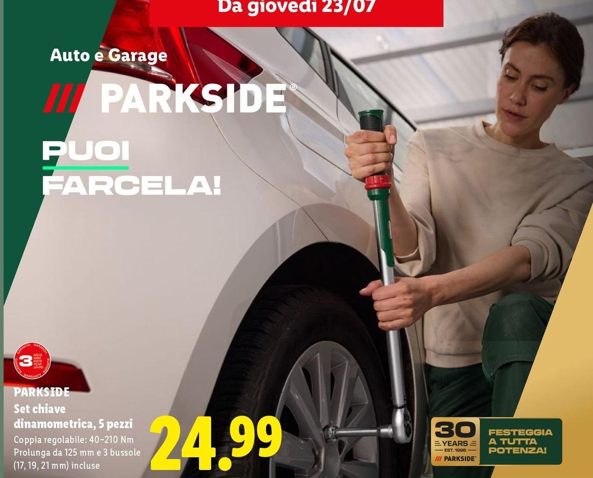 Parkside - Set Chiave Dinamometrica, 5 Pezzi