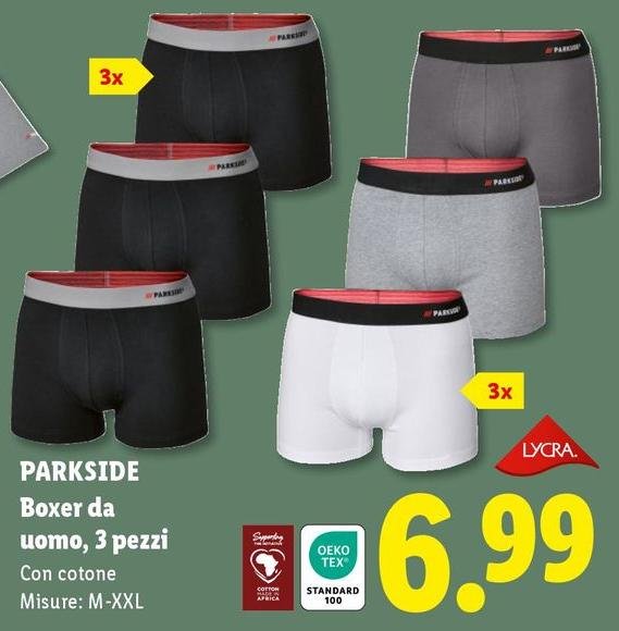 Parkside - Boxer Da Uomo, 3 Pezzi