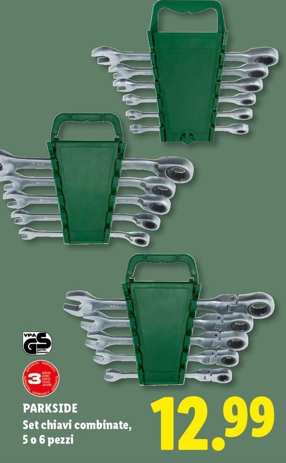 Parkside - Set Chiavi Combinate, 5 O 6 Pezzi