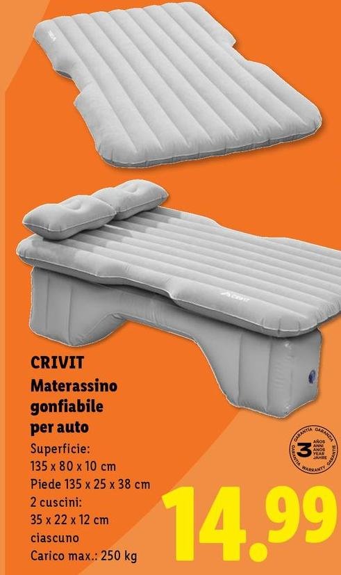 Crivit - Materassino Gonfiabile Per Auto