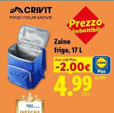 Crivit - Zaino Frigo, 17 L