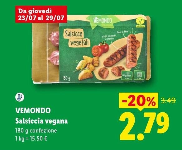 Vemondo - Salsiccia Vegana