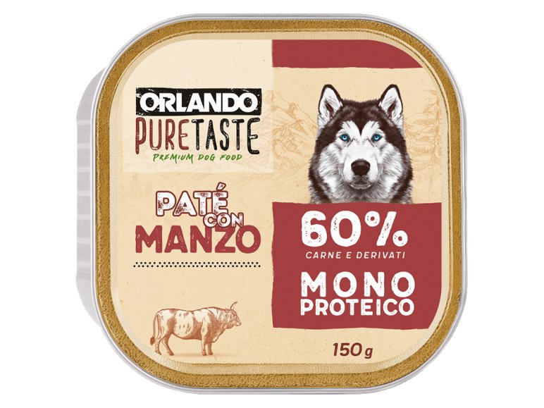 Paté monoproteico per cani