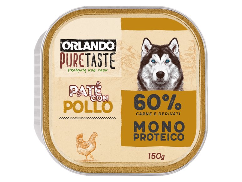 Paté monoproteico per cani