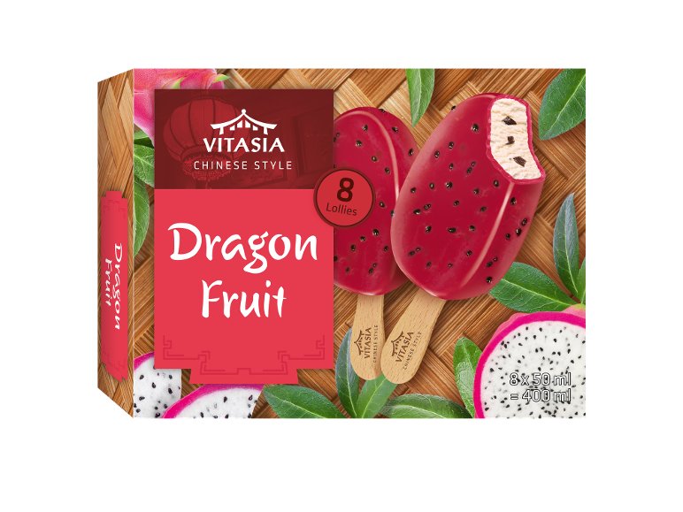 Gelato in stecco al dragon fruit