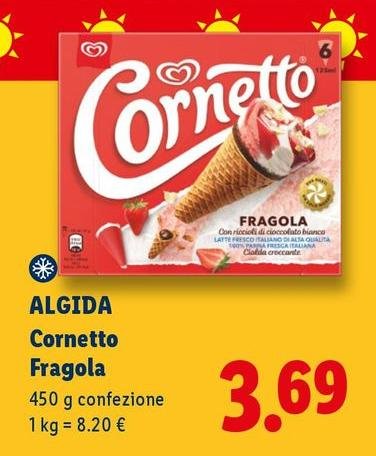Algida - Cornetto Fragola