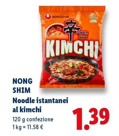 Nong Shim - Noodle Istantanei Al Kimchi