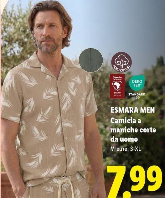 Esmara Men - Camicia A Maniche Corte Da Uomo