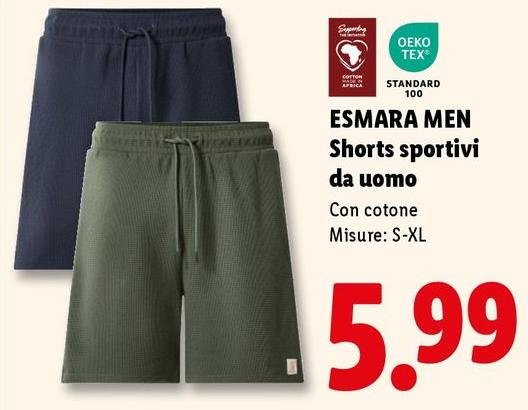 Esmara Men - Shorts Sportivi Da Uomo