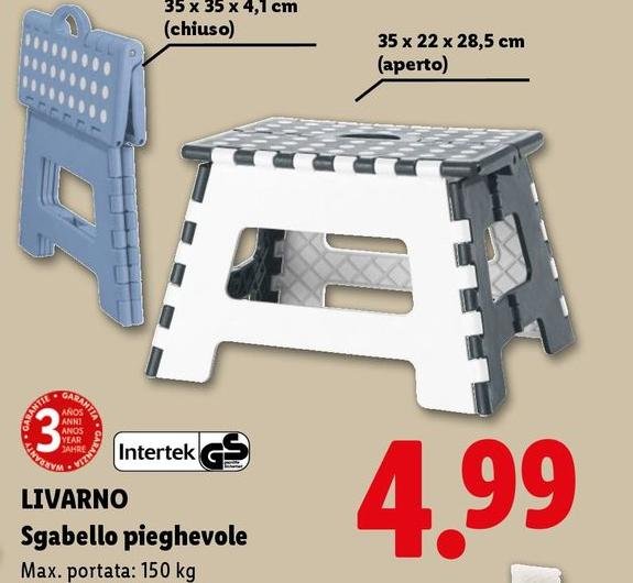 Livarno - Sgabello Pieghevole