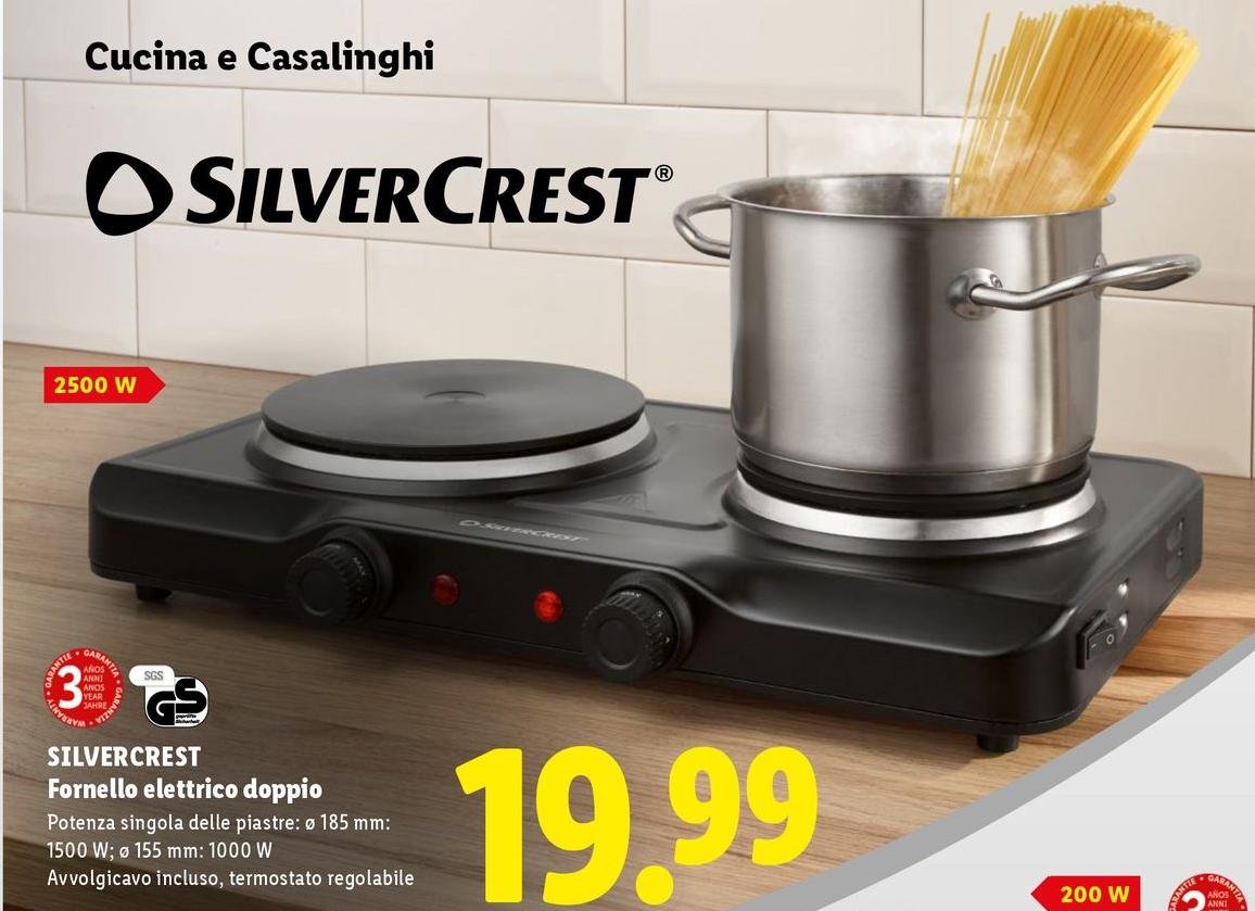 Silvercrest - Fornello Elettrico Doppio