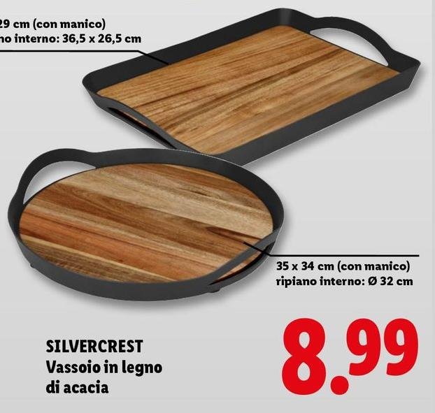 Silvercrest - Vassoio In Legno Di Acacia