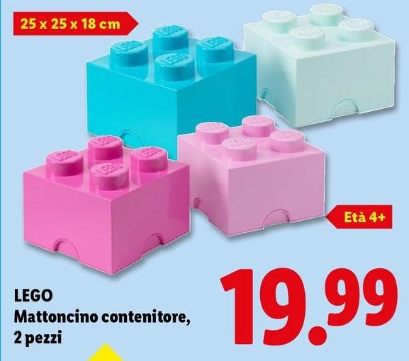 Lego - Mattoncino Contenitore/2 Pezzi