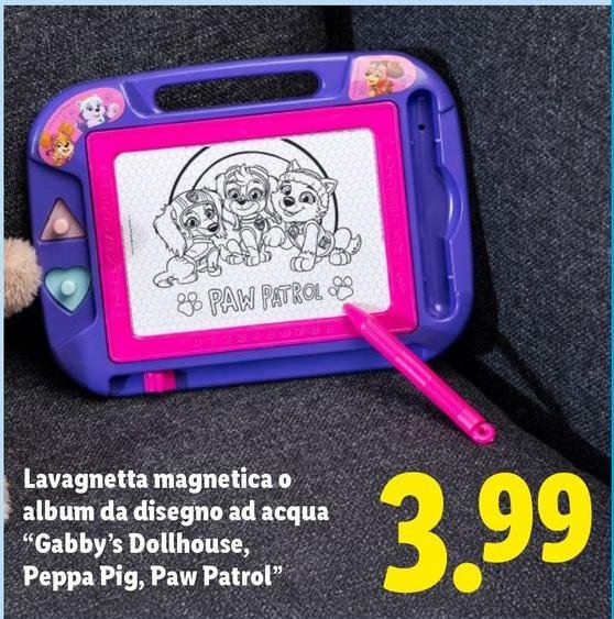 Lavagnetta Magnetica O Album Da Disegno Ad Acqua ''Gabby's Dollhouse/Peppa Pig/Paw Patrol''