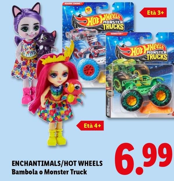 Enchantimals/Hot Wheels - Bambola O Monster Truck