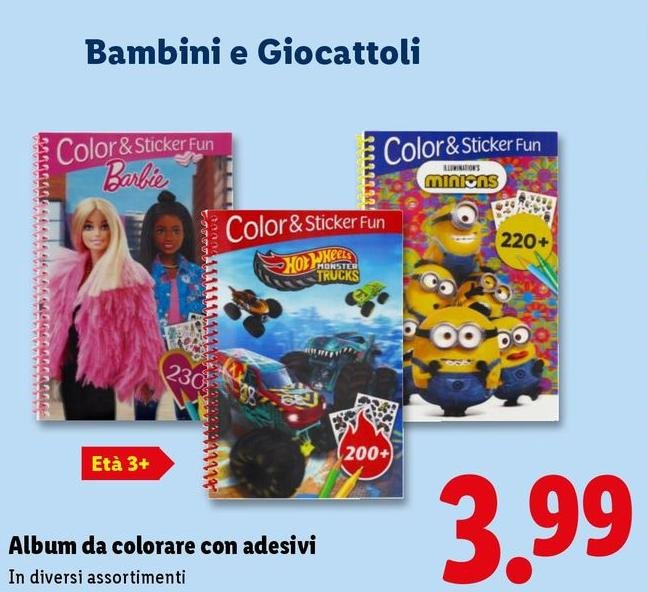 Album Da Colorare Con Adesivi