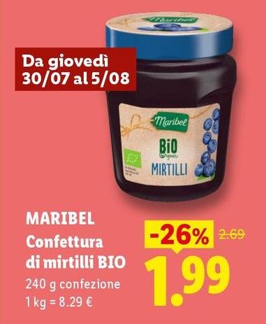 Maribel - Confettura Di Mirtilli Bio