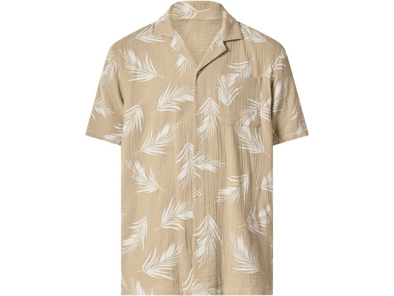 Camicia a maniche corte in mussola da uomo
