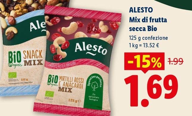 Alesto - Mix Di Frutta Secca Bio