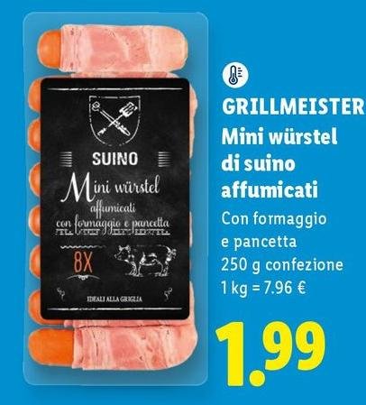 Grillmeister - Mini Würstel Di Suino Affumicati