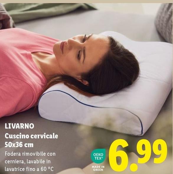 Livarno - Cuscino Cervicale 50x36 Cm