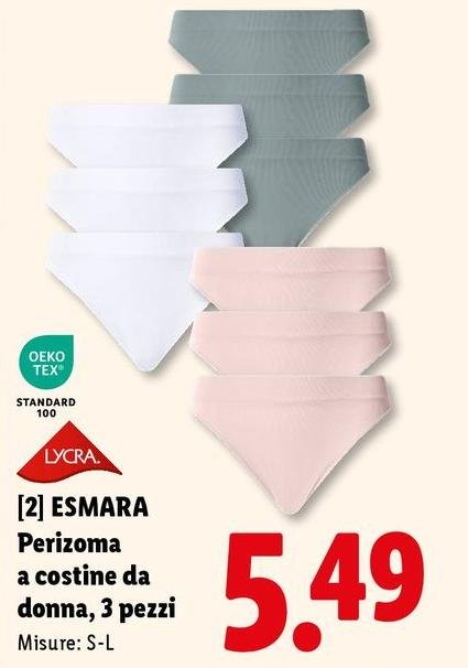 Esmara - Perizoma A Costine Da Donna/3 Pezzi