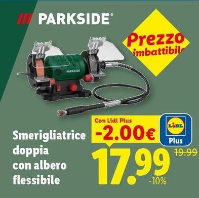 Parkside - Smerigliatrice Doppia Con Albero Flessibile