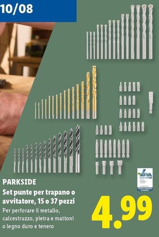 Parkside - Set Punte Per Trapano O Avvitatore/15 O 37 Pezzi
