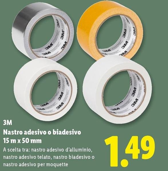 3M - Nastro Adesivo O Biadesivo 15 M X 50 Mm