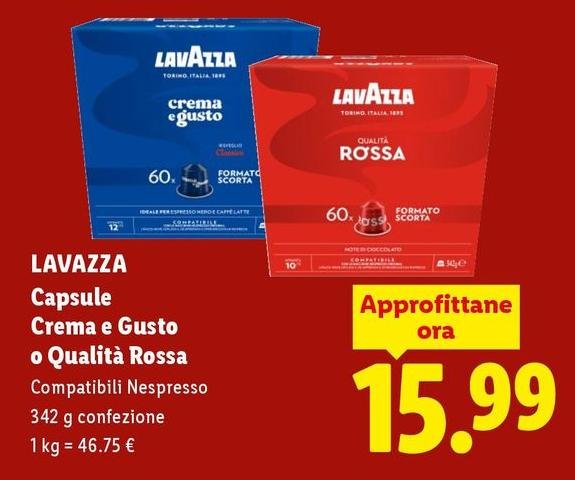 Lavazza - Capsule Crema E Gusto O Qualità Rossa