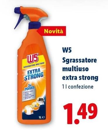 W5 - Sgrassatore Multiuso Extra Strong
