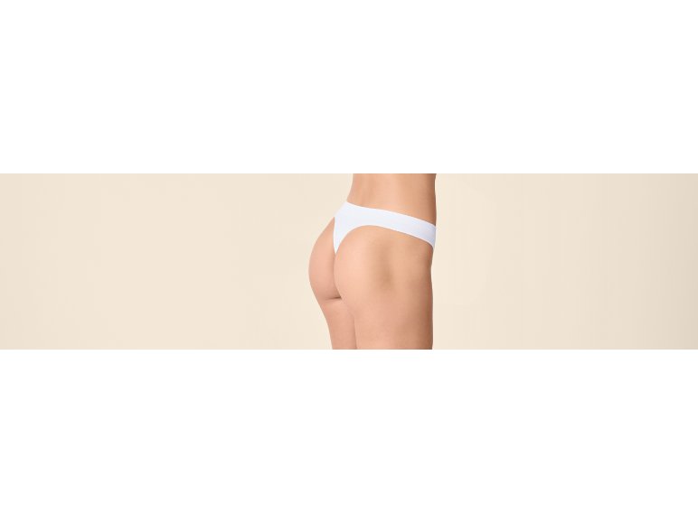 Perizoma a costine da donna, 3 pezzi
