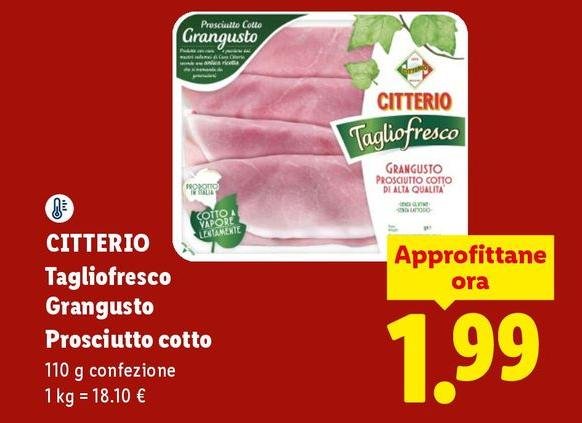 Citterio - Tagliofresco Grangusto Prosciutto Cotto