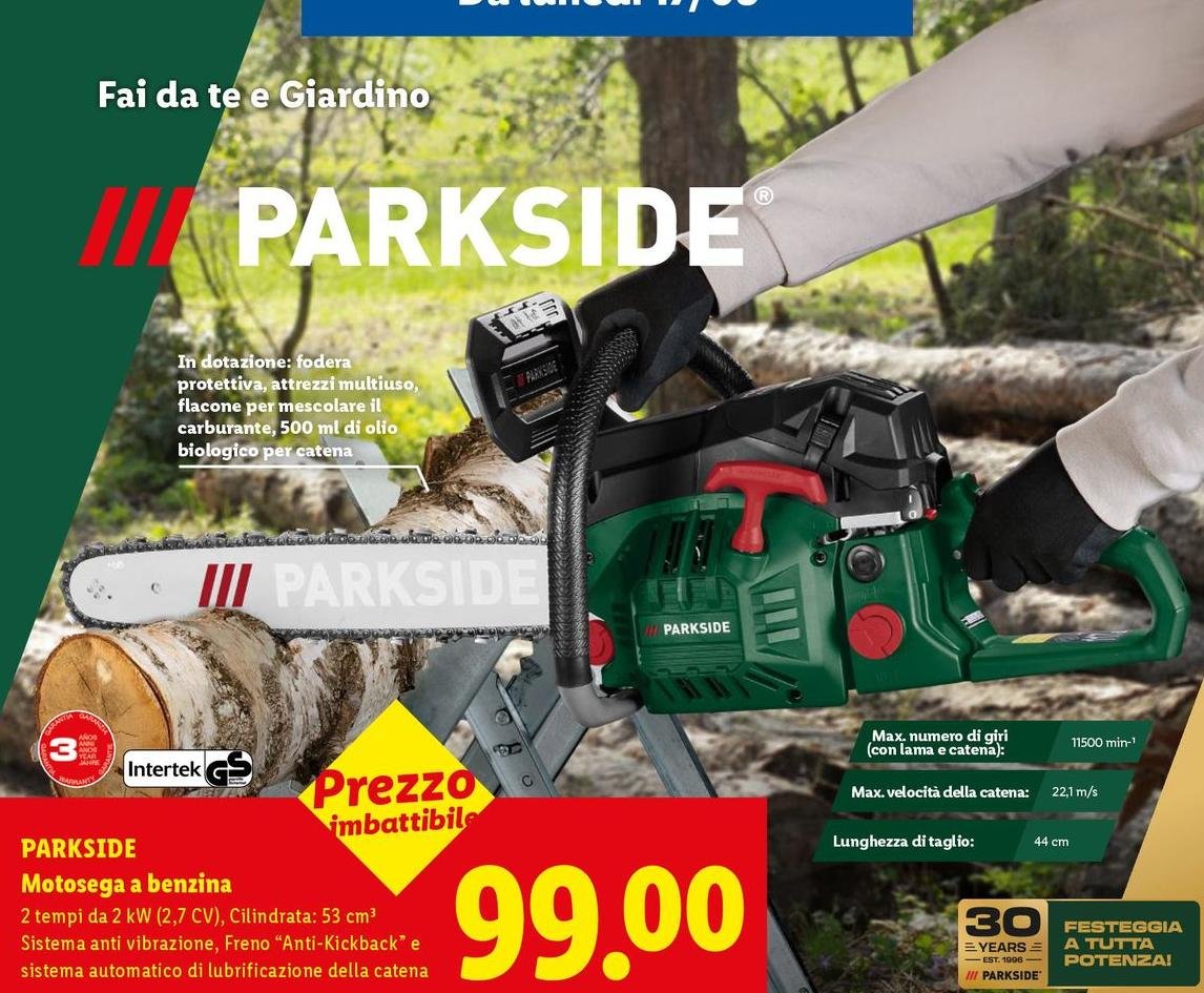 Parkside - Motosega A Benzina