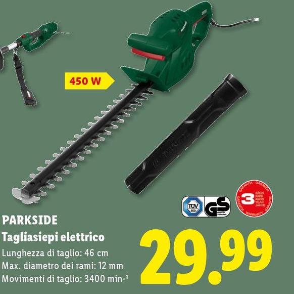 Parkside - Tagliasiepi Elettrico