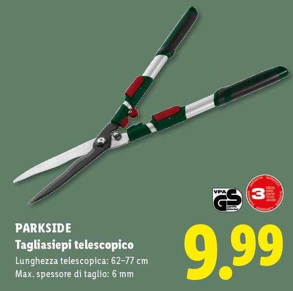 Parkside - Tagliasiepi Telescopico
