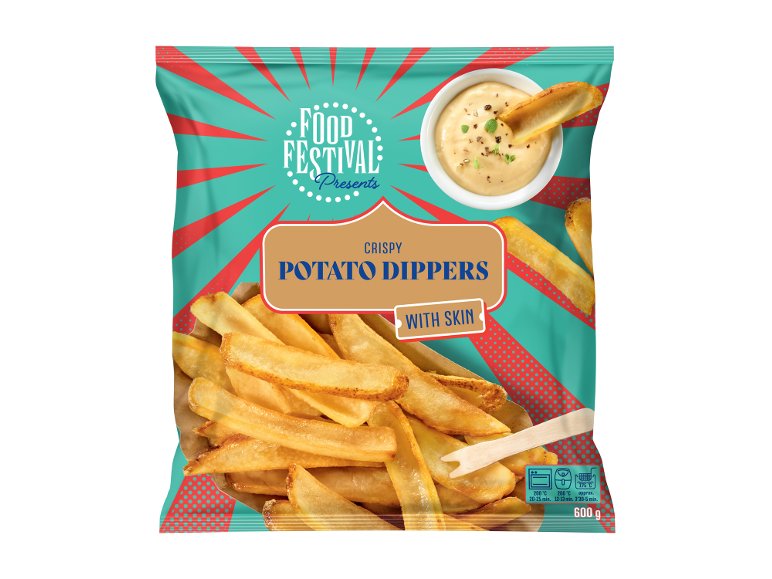 Patatine dippers con buccia