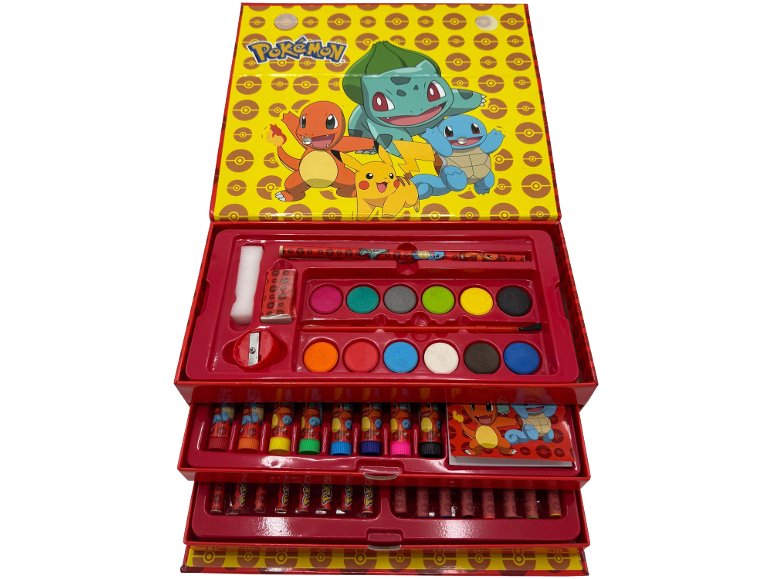 Valigetta per colorare, 42 pezzi "Minecraft, Pokémon, Stitch, Squishmallows"