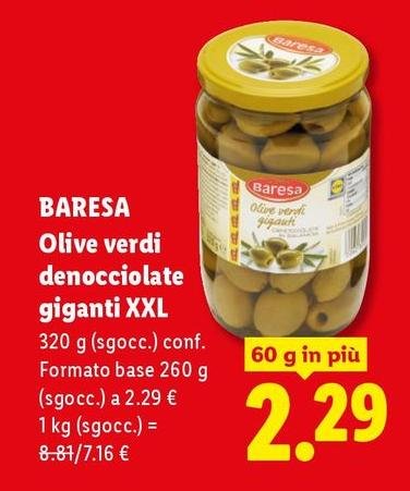 Baresa - Olive Verdi Denocciolate Giganti XXL