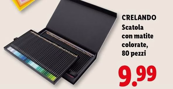 Crelando - Scatola Con Matite Colorate, 80 Pezzi