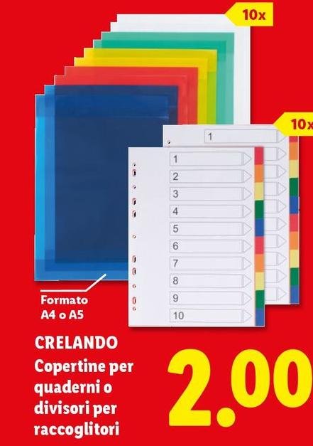 Crelando - Copertine Per Quaderni O Divisori Per Raccoglitori