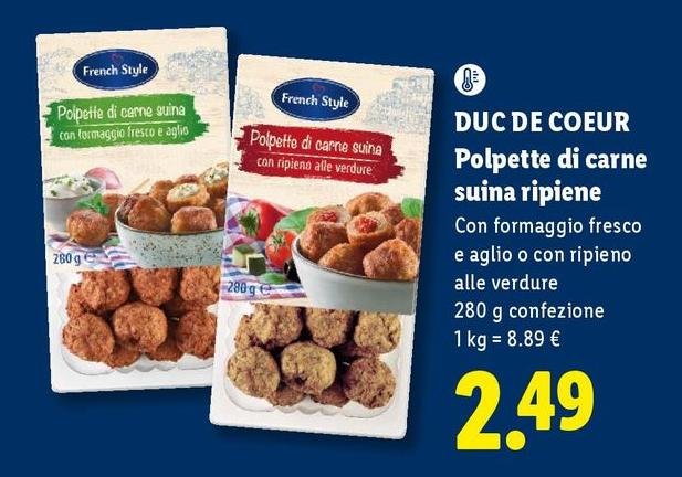 Duc De Coeur - Polpette Di Carne Suina Ripiene