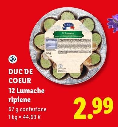Duc De Coeur - 12 Lumache Ripiene